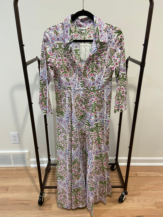 Julia Amory Palm Beach Shirt Dress Dahlia size S