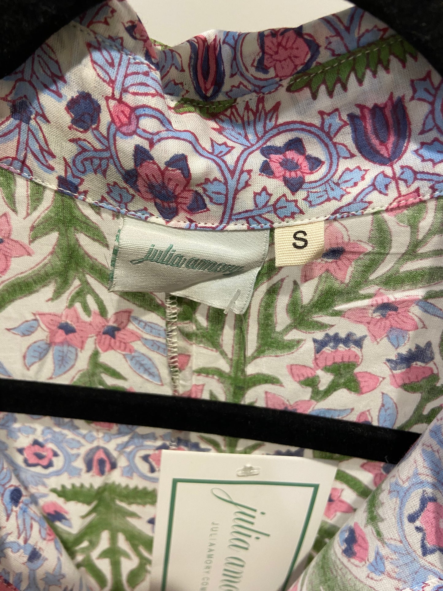 Julia Amory Palm Beach Shirt Dress Dahlia size S