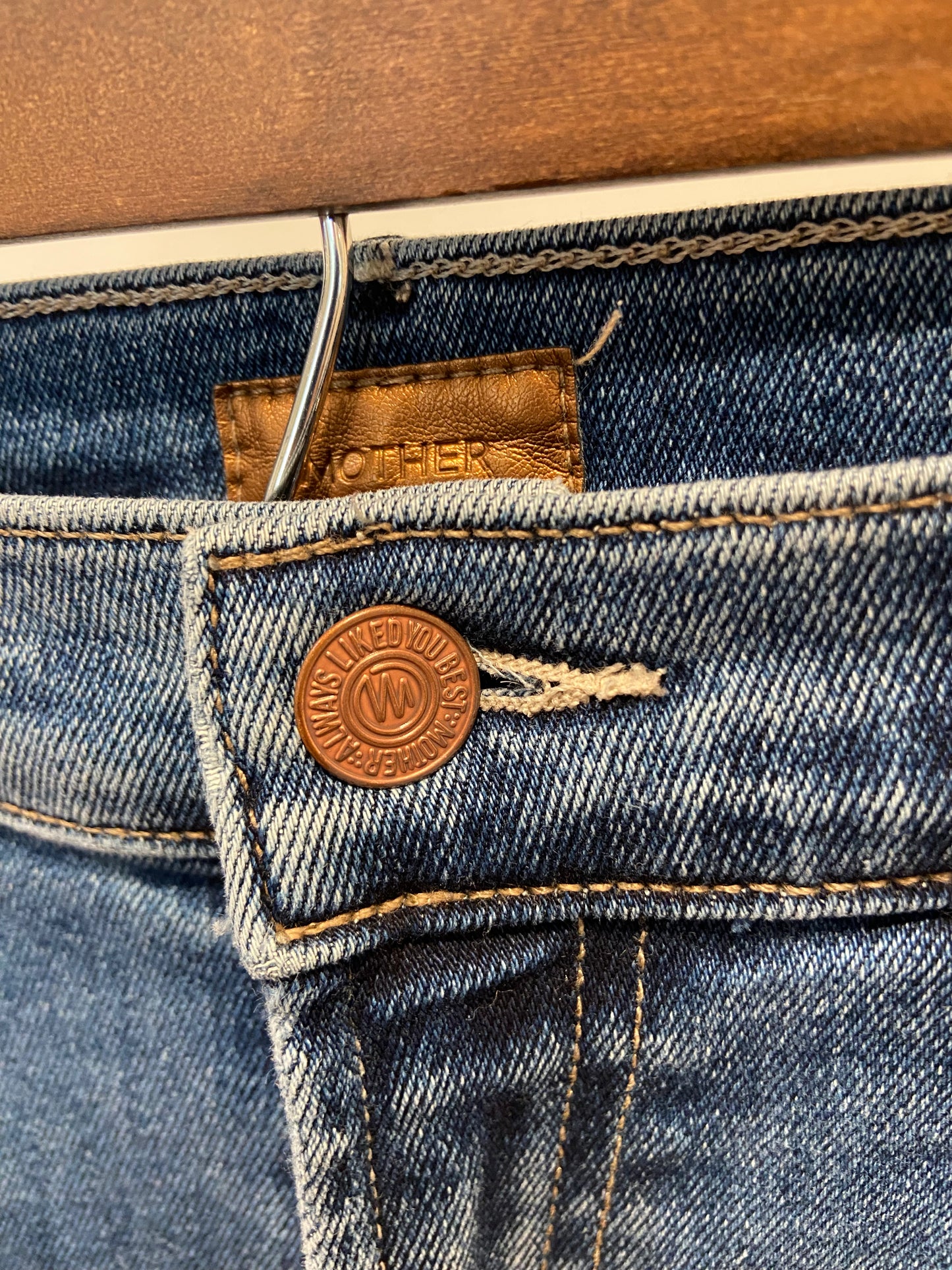 Mother The Insider Flood Jeans in Playing Rough Wash size 27