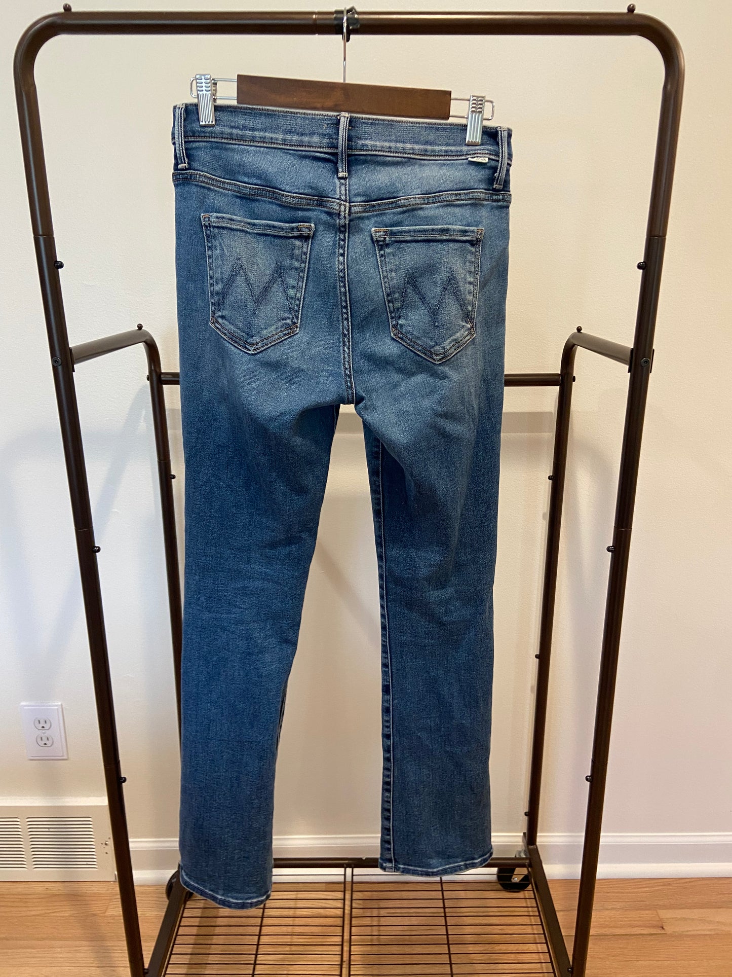 Mother The Insider Flood Jeans in Playing Rough Wash size 27