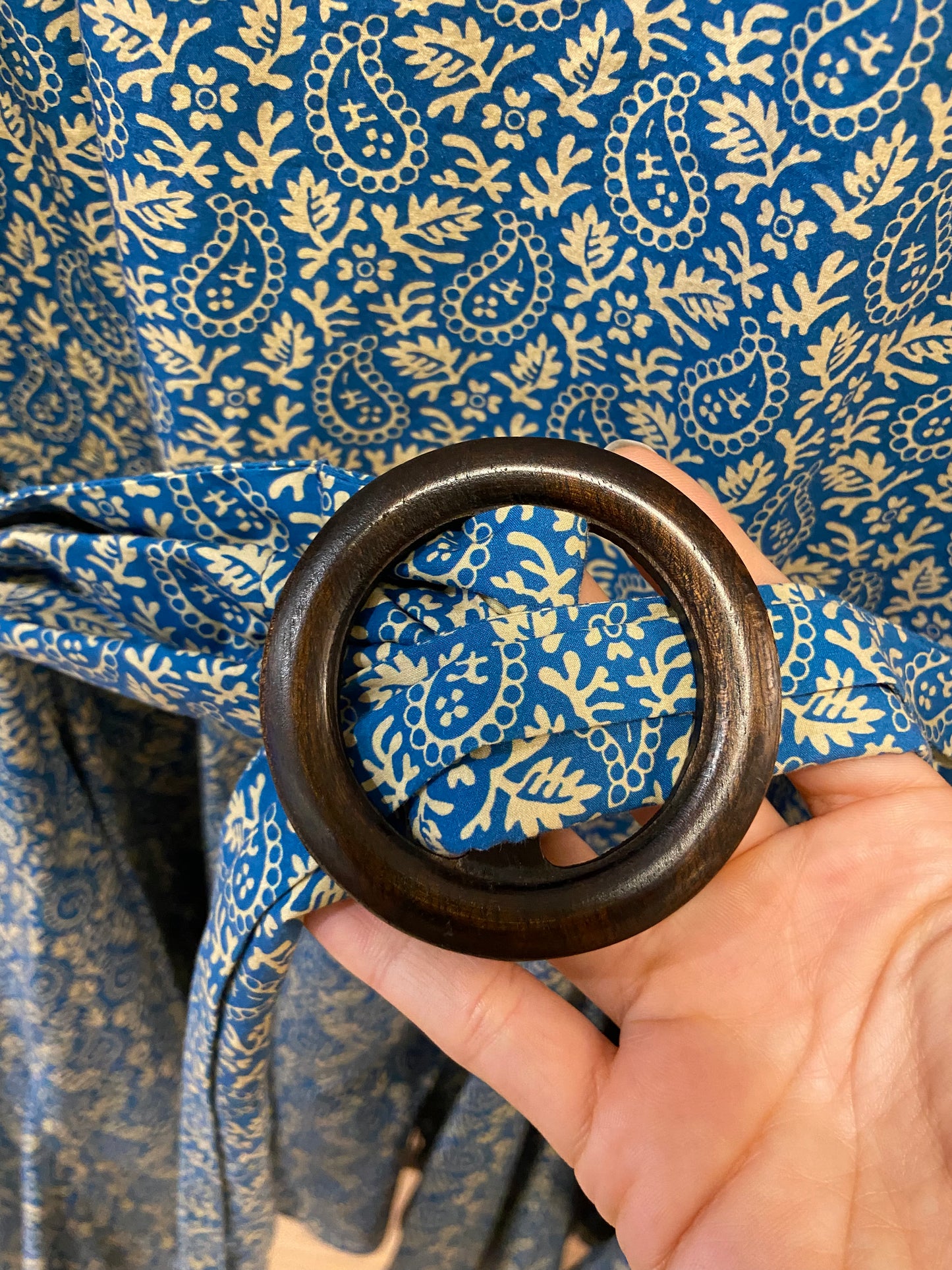 Rhode Jenny Mini Dress Blue Paisley size L