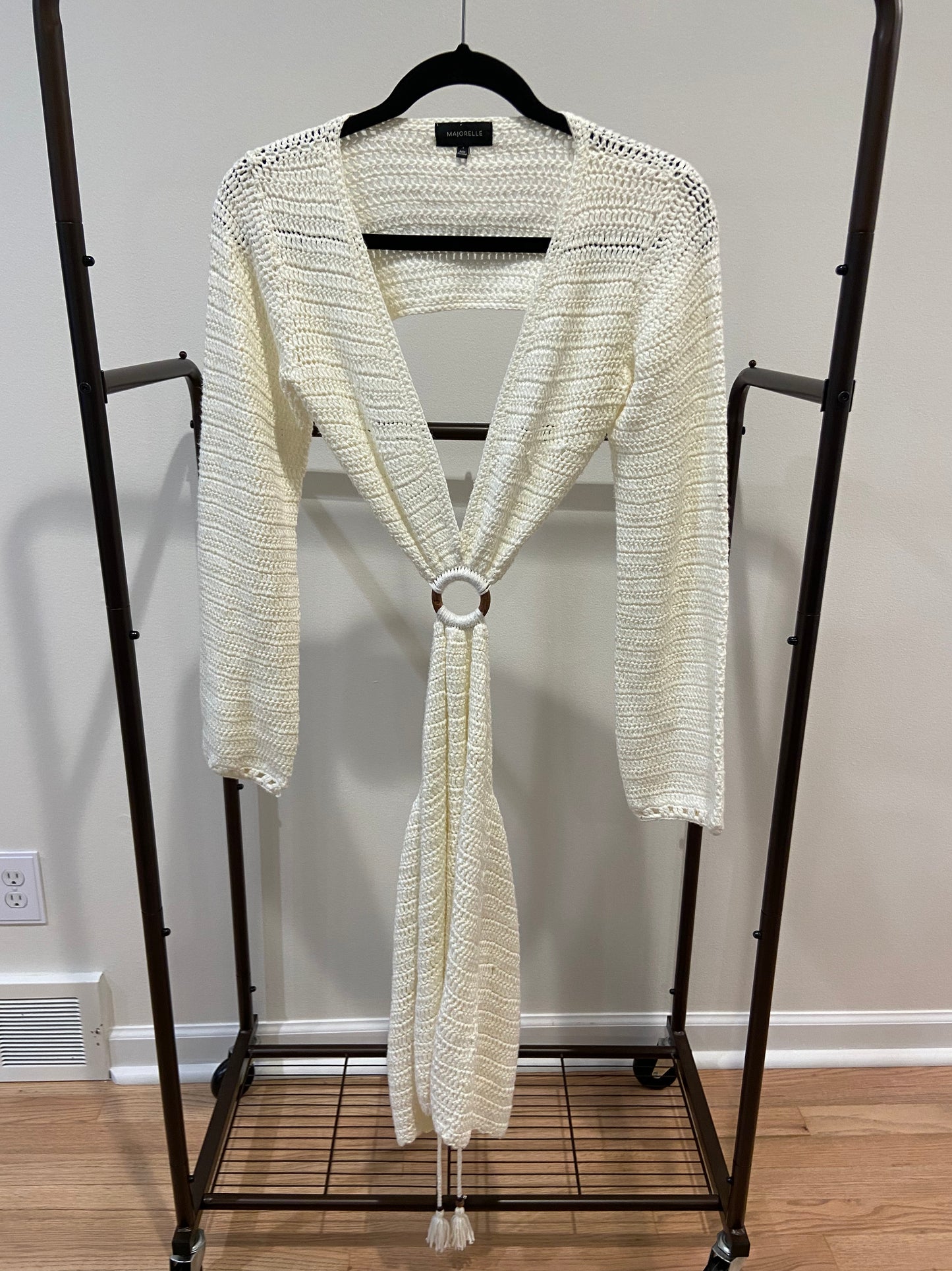 Majorelle Olivia Ivory Crochet Mini Dress size S