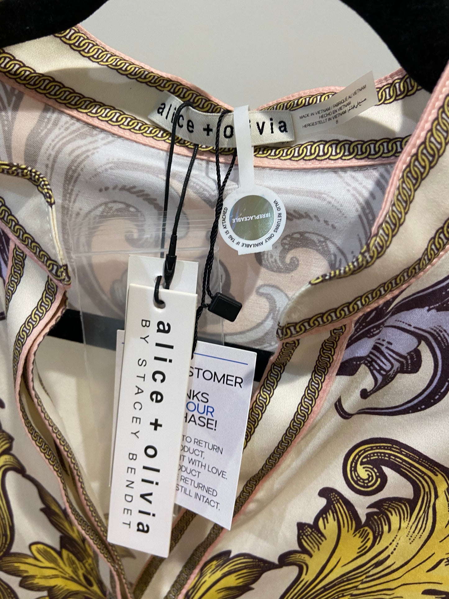 Alice + Olivia Lucy Mini Shirt Dress size 8