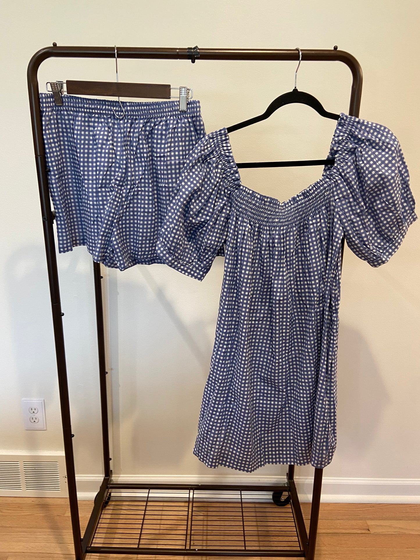 Darling The Sweet and Short Dress Set Blue Gingham size L