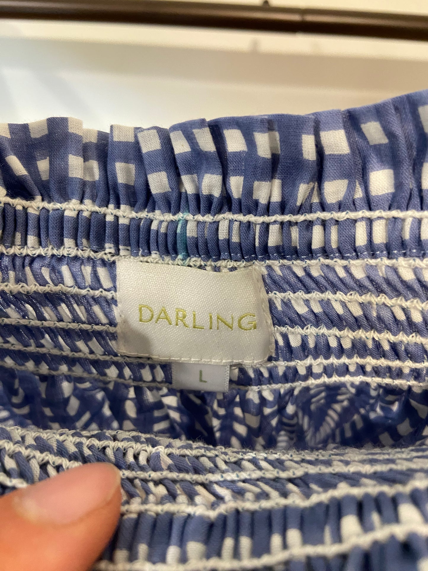 Darling The Sweet and Short Dress Set Blue Gingham size L
