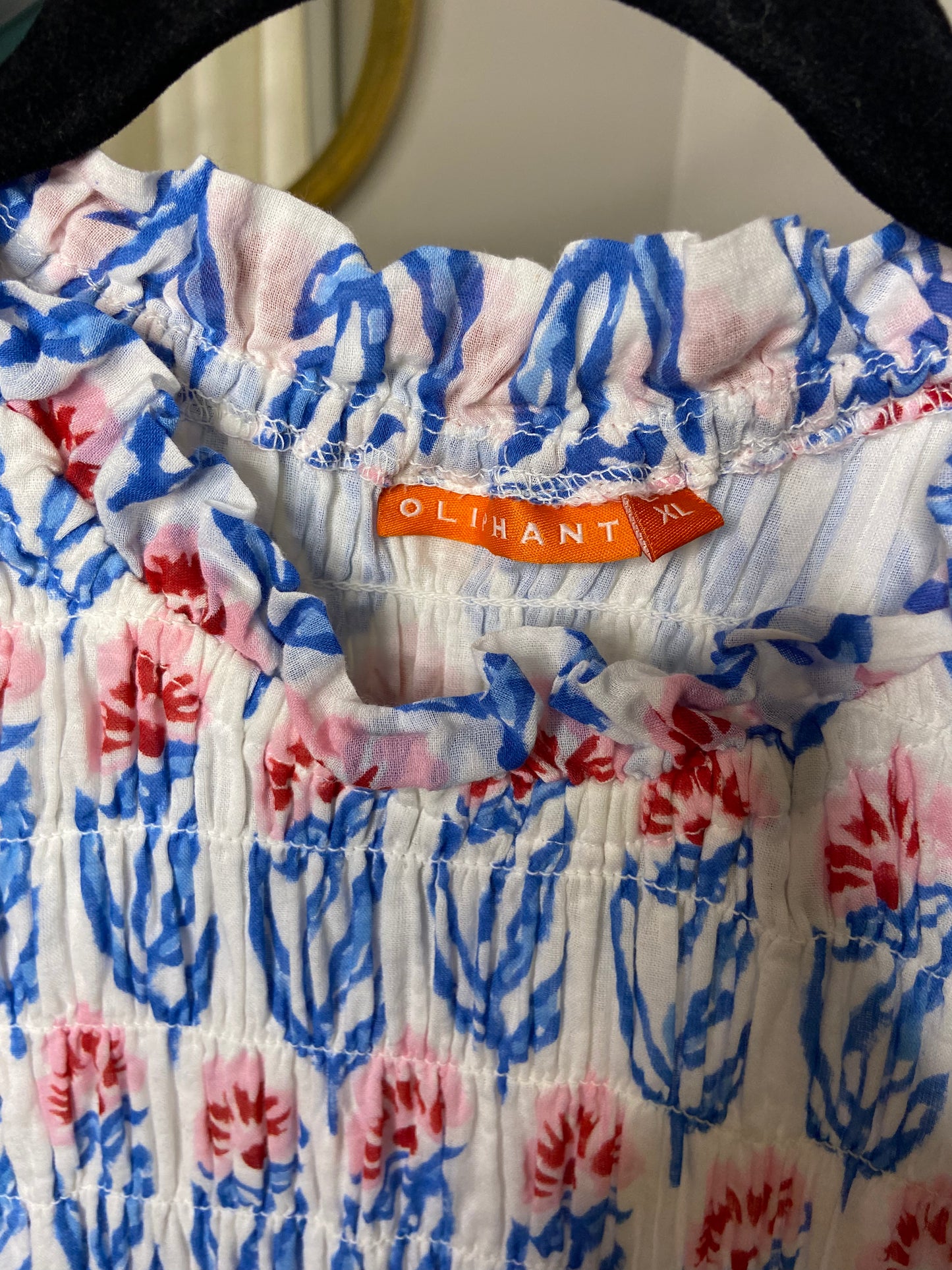 Oliphant Smocked Maxi Dress size XL