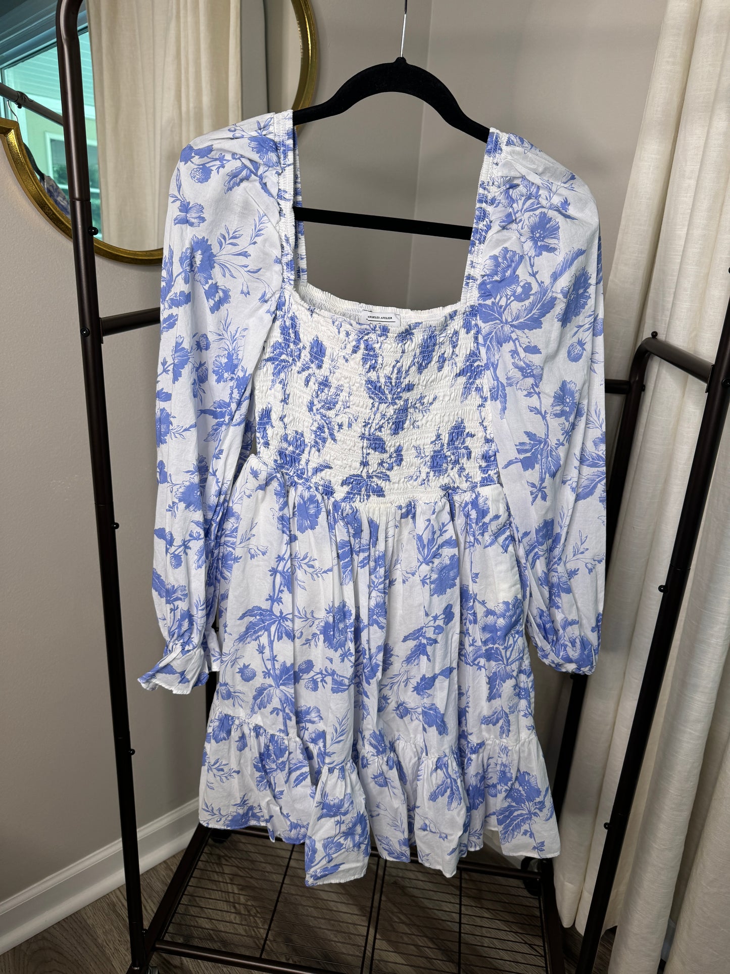 & Other Stories Smocked Mini Dress size 10