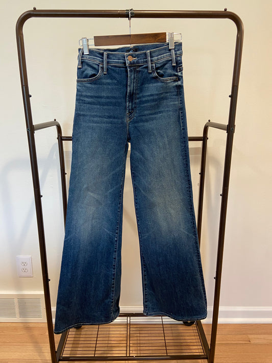 Mother The Hustler Roller Heel Jeans in Need for Speed Wash size 27