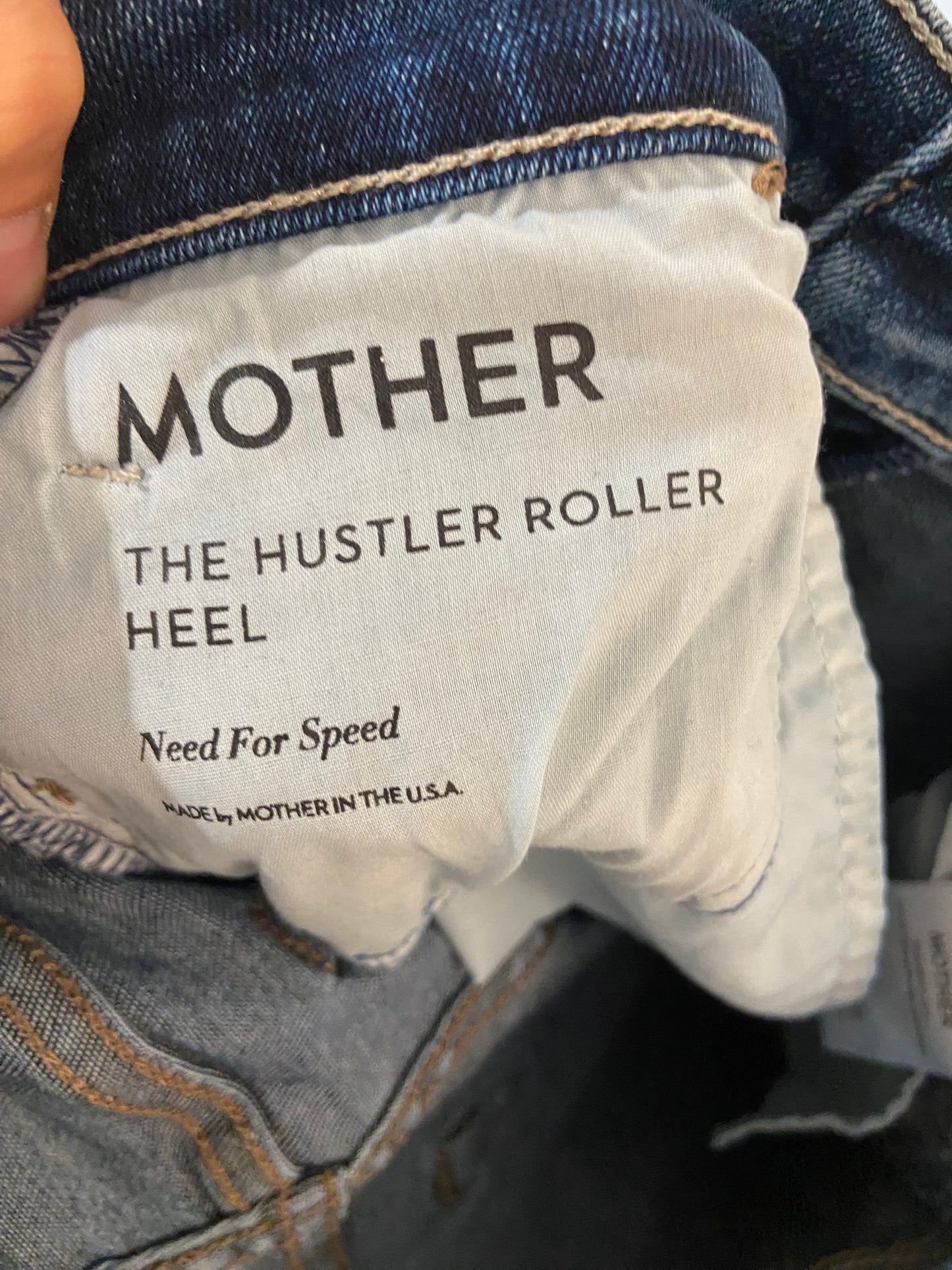 Mother The Hustler Roller Heel Jeans in Need for Speed Wash size 27