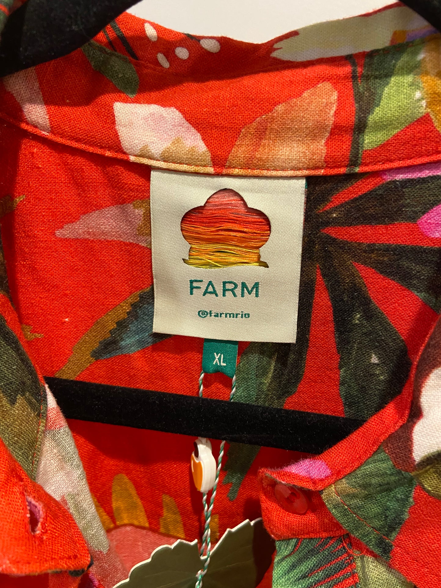 Farm Rio Red Macaw Romper size XL