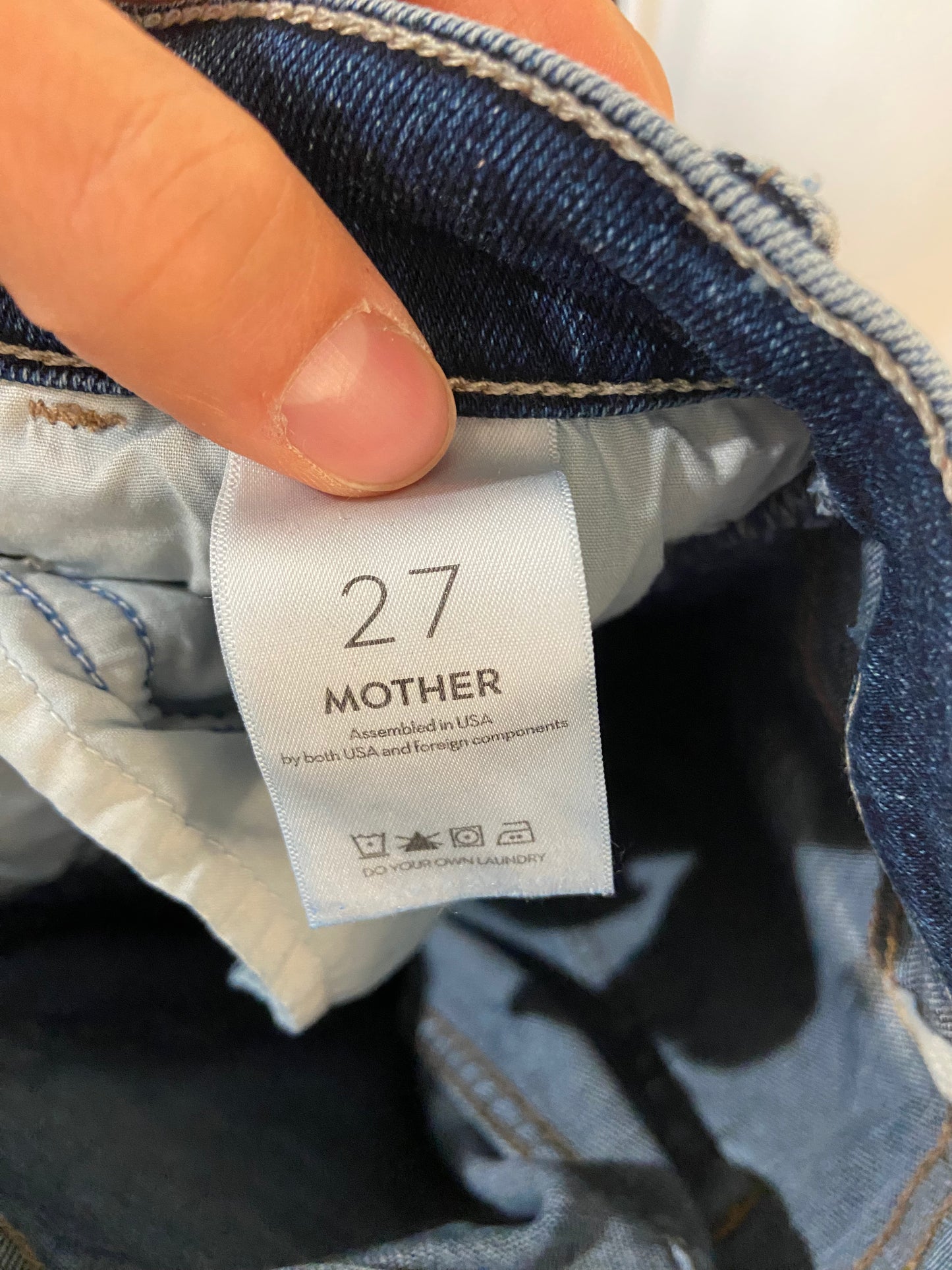 Mother The Hustler Roller Heel Jeans in Need for Speed Wash size 27