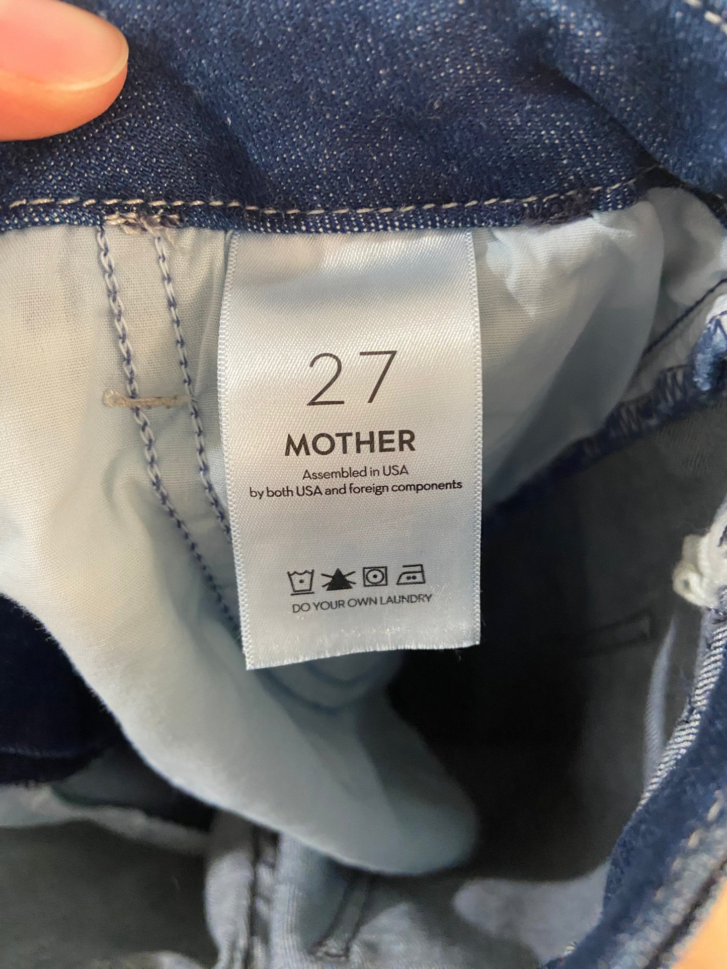 Mother The Tied Up Maven Prep Heel Jeans in Animal Instinct Wash size 27