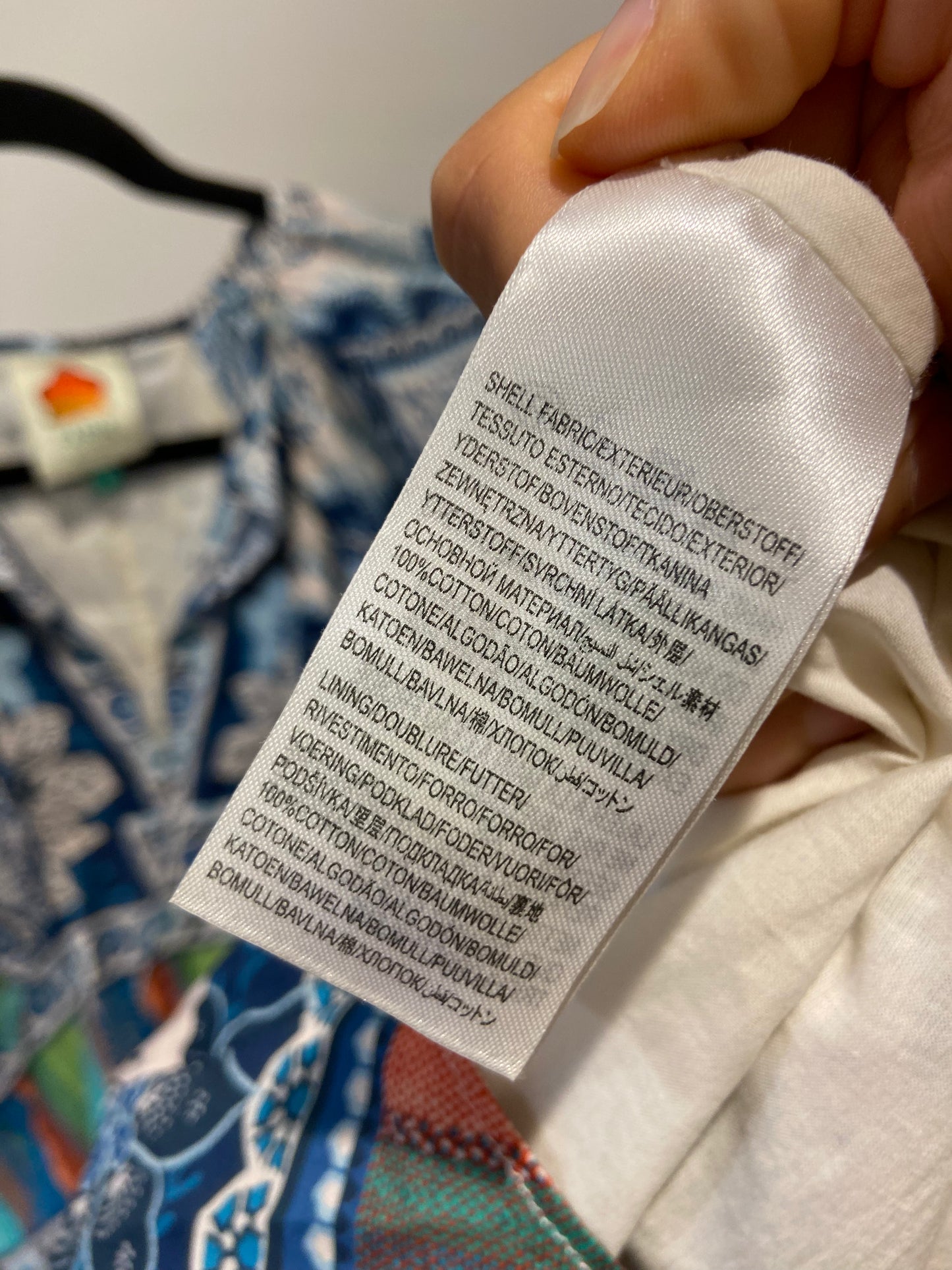 Farm Rio Blue Palms Midi Dress size S