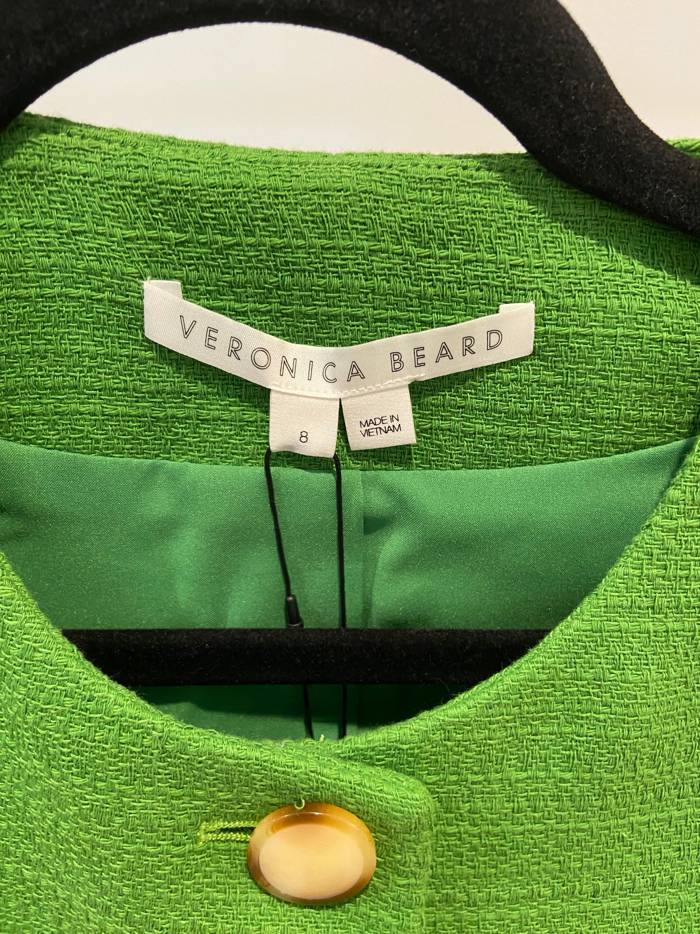 Veronica Beard Tamara Vest in Cactus Green size 8
