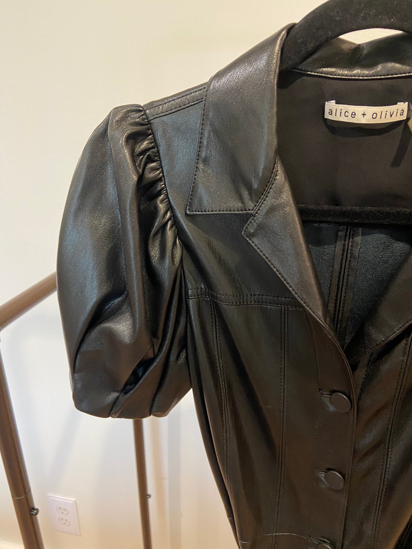 Alice and Olivia Ofra Vegan Leather Mini Dress size 4