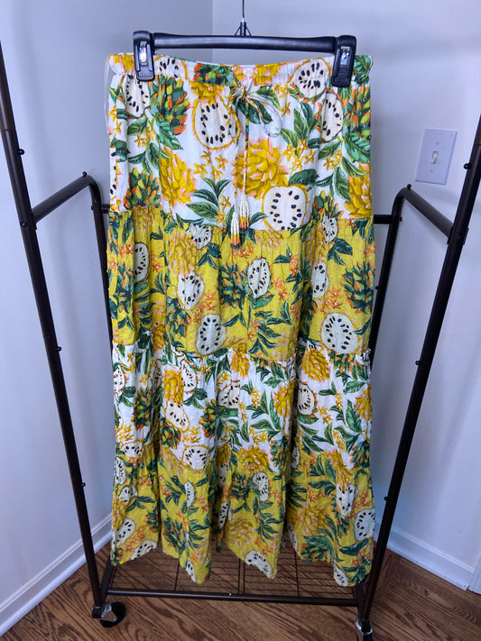 Farm Rio Biriba Print Cotton Maxi Skirt size S