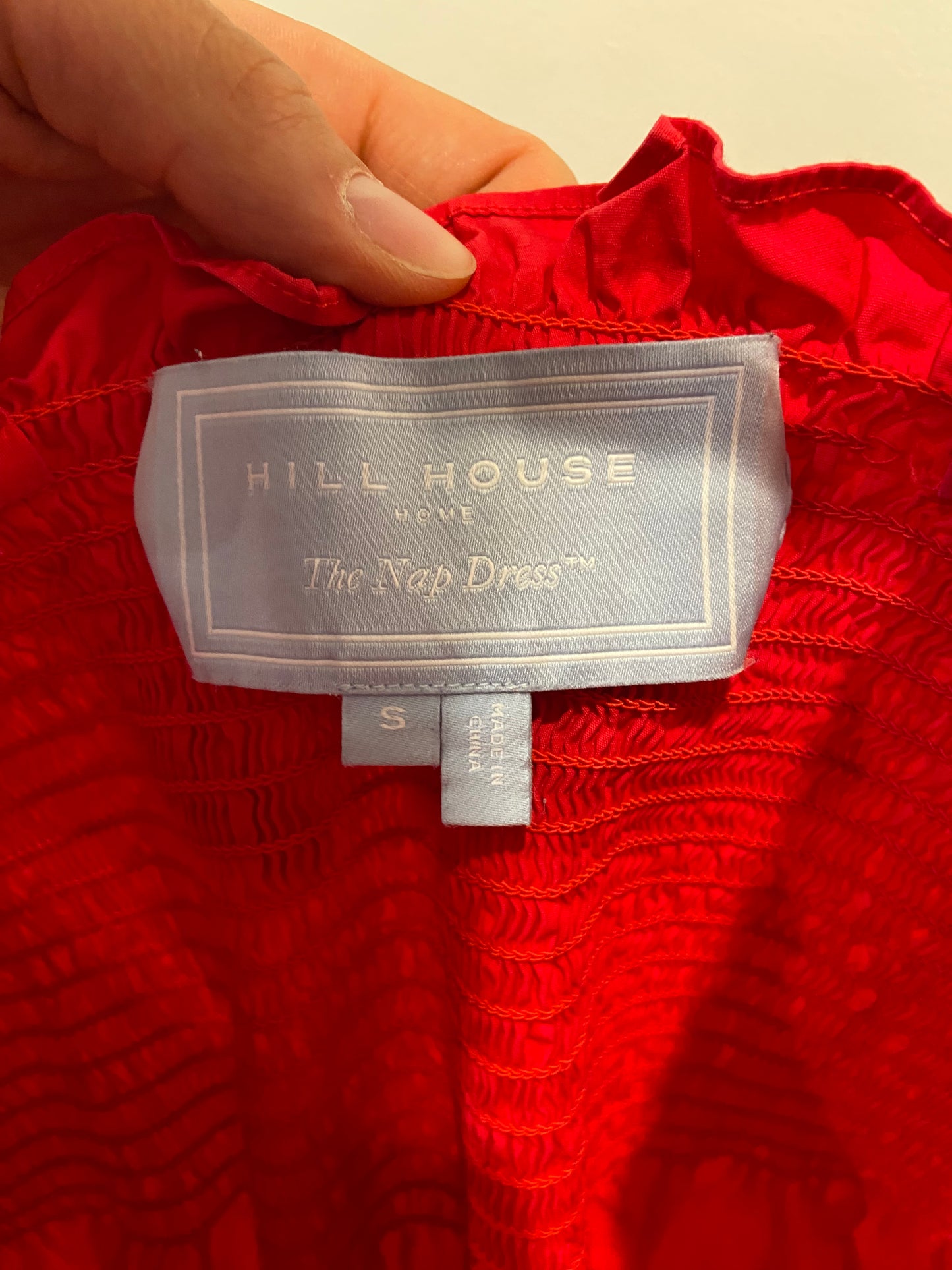 Hill House The Ellie Nap Dress in Red size S