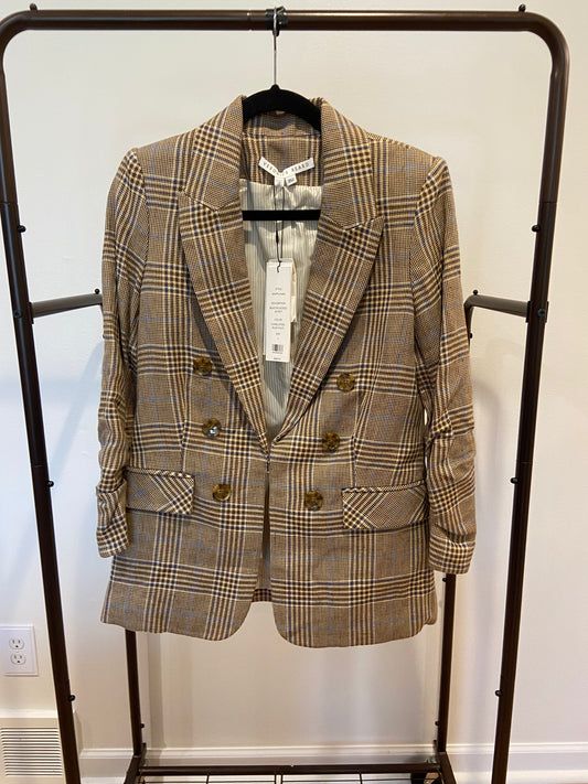 Veronica Beard Beacon Dickey Jacket in Camel/Steel Blue size 2