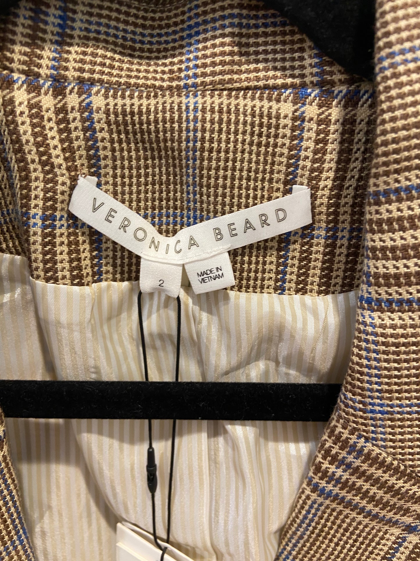 Veronica Beard Beacon Dickey Jacket in Camel/Steel Blue size 2