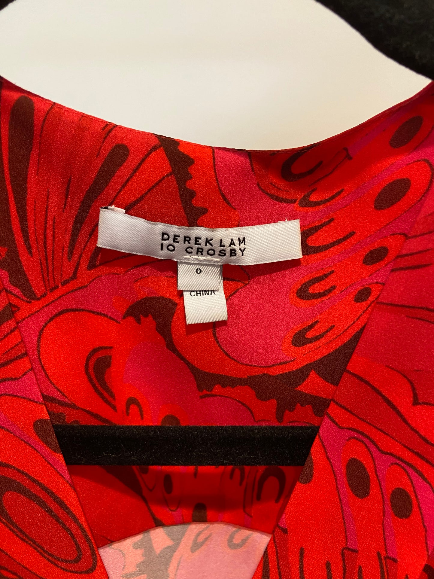 Derek Lam Fatima Tiered Printed Satin-Crepe Midi Dress size 0