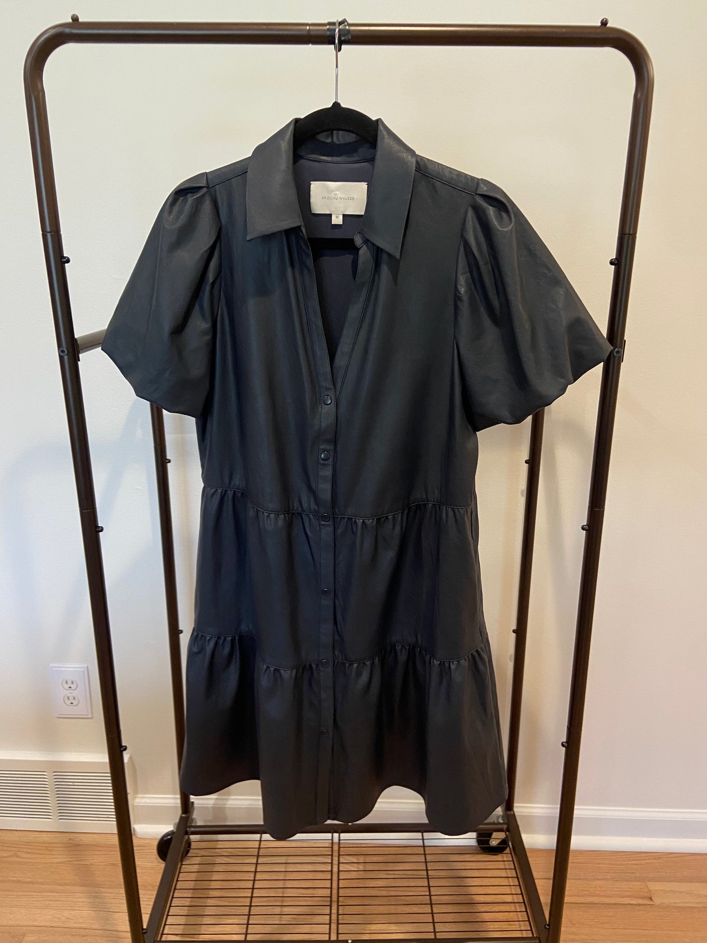 Brochu Walker The Havana Vegan Leather Mini Dress size M