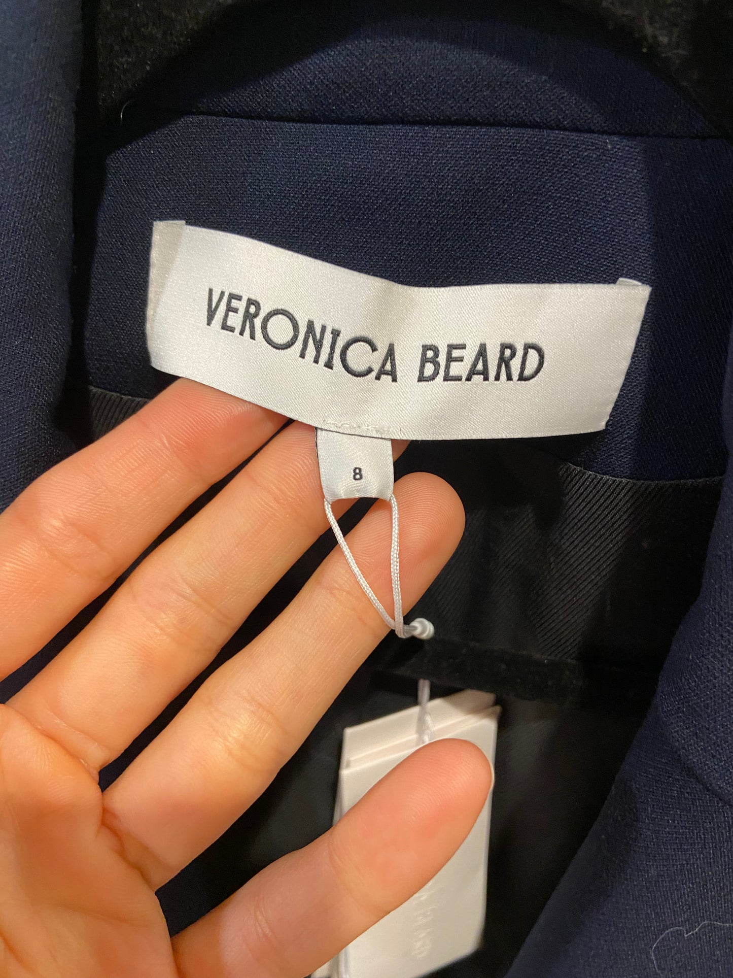 Veronica Beard Miller Dickey Jacket Navy with Gold Buttons size 8