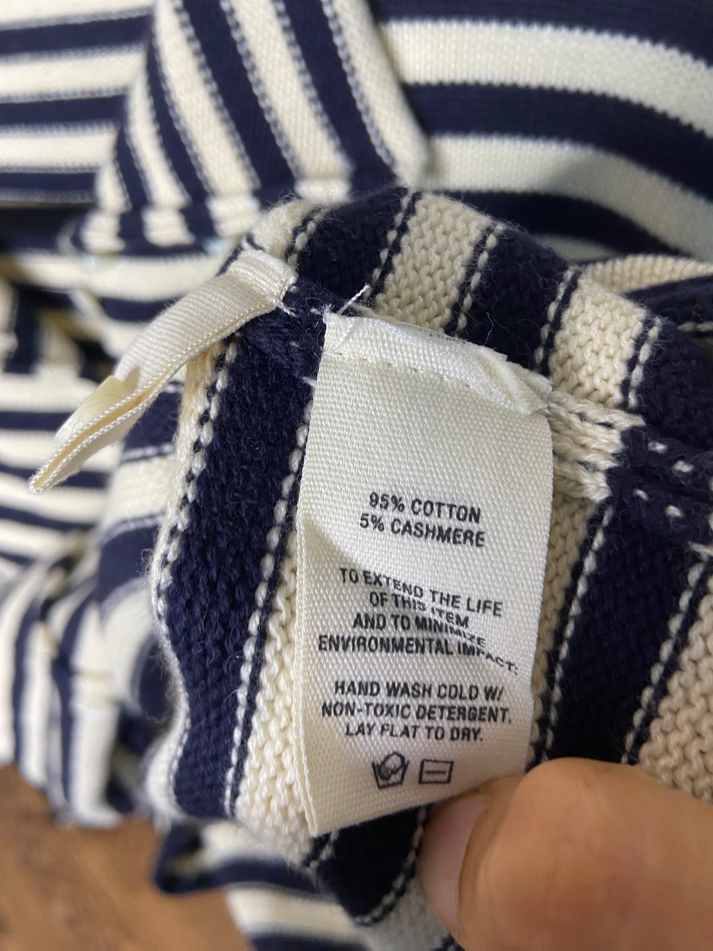 Alex Mill Taylor Striped Cardigan In Cotton Cashmere size XS