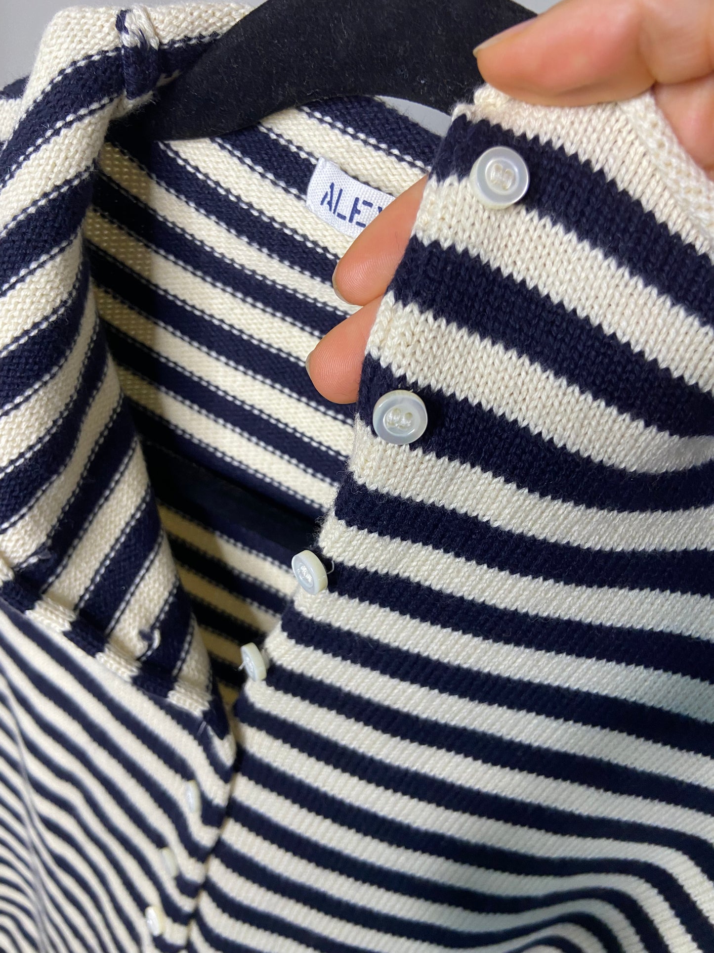 Alex Mill Taylor Striped Cardigan In Cotton Cashmere size XS