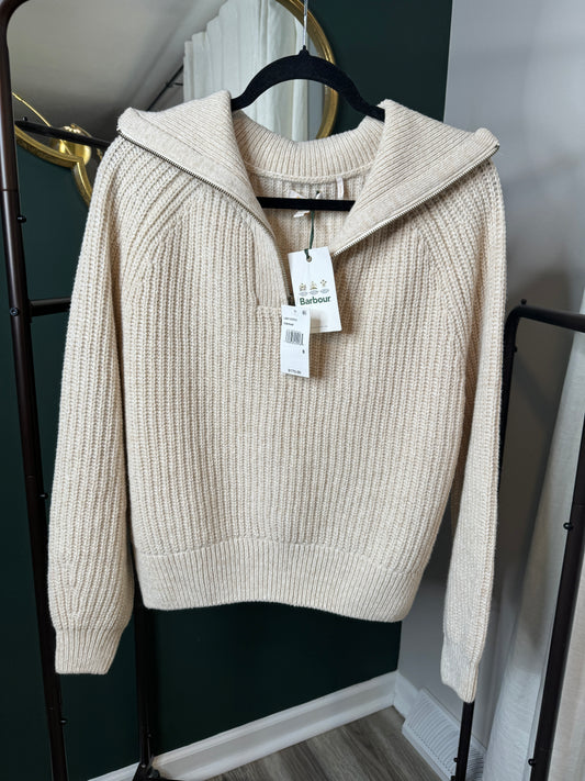 Barbour Stanton Oatmeal Sweater size 8