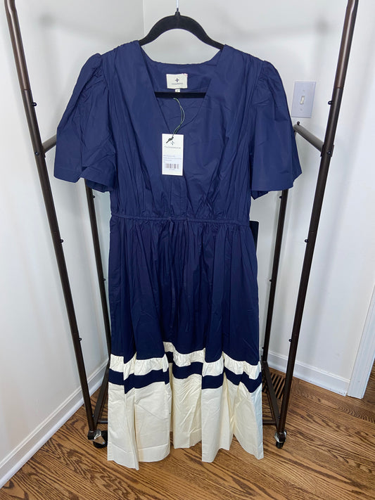 Tuckernuck Mitchell Cream and Navy Dress size L