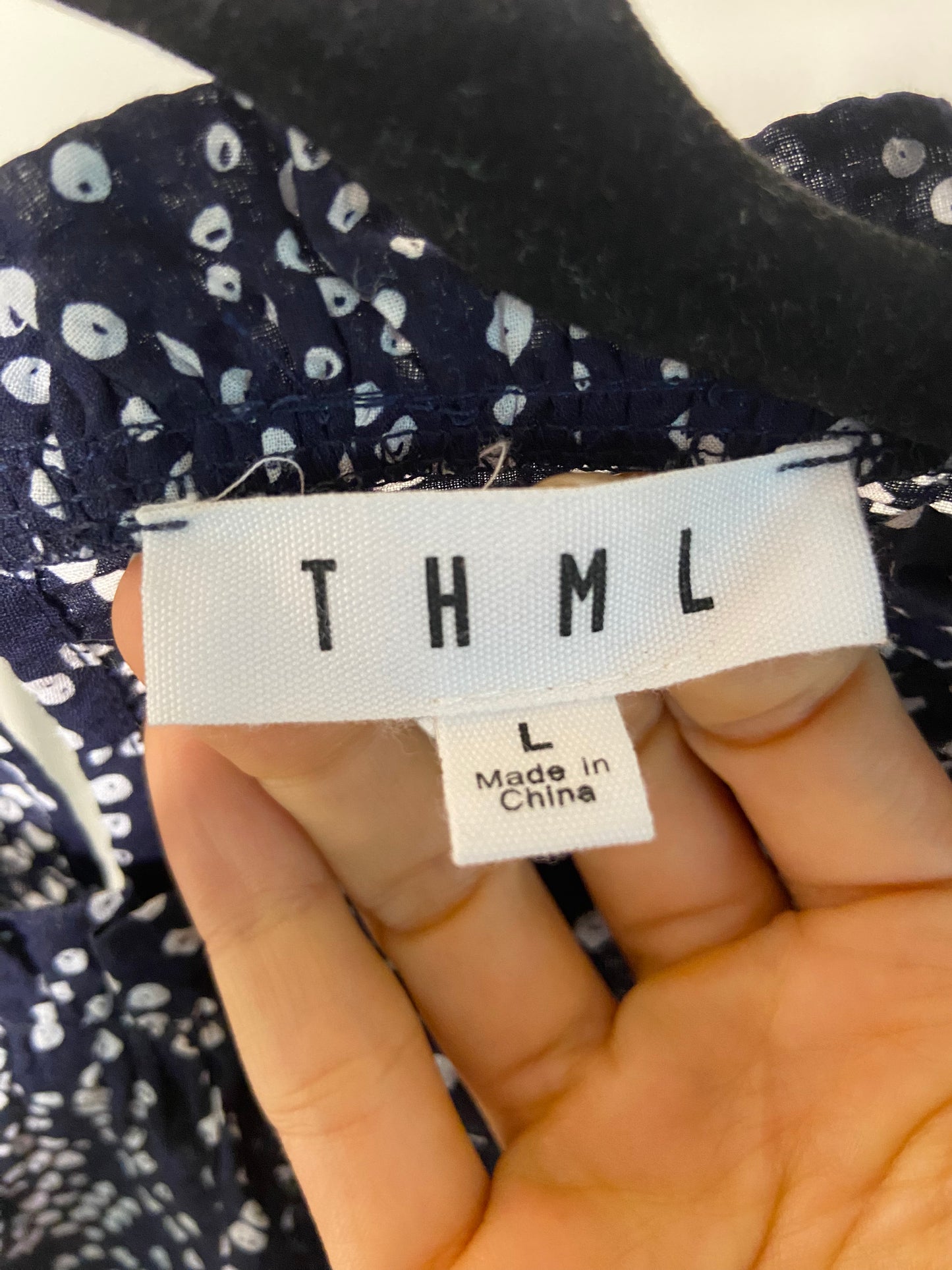 THML Puff Sleeve Embroidered Top size L