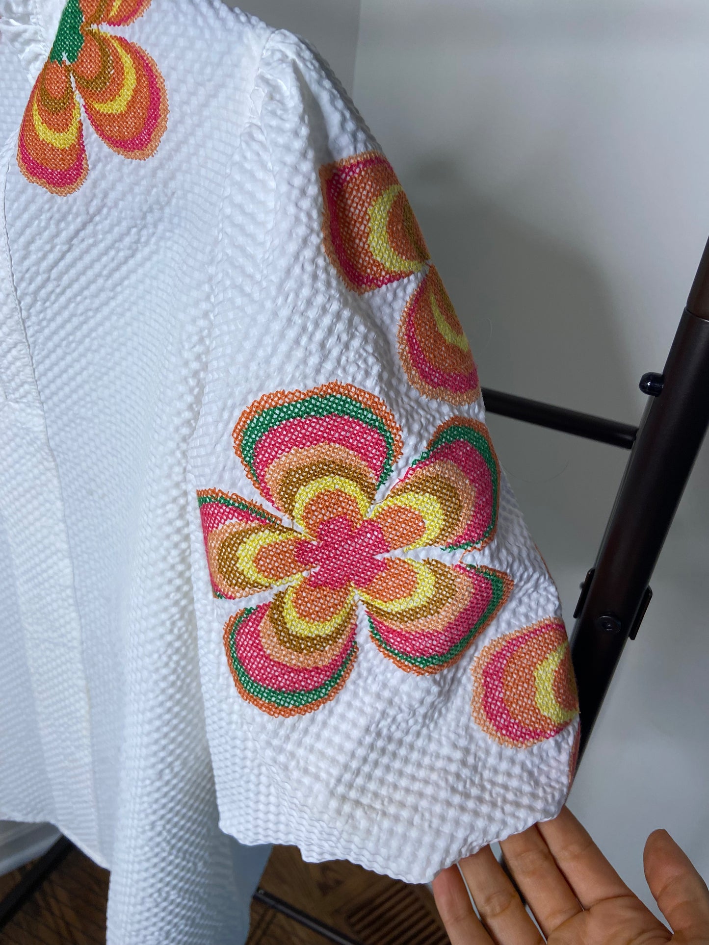 THML Embroiderd Puff Sleeve Top size S