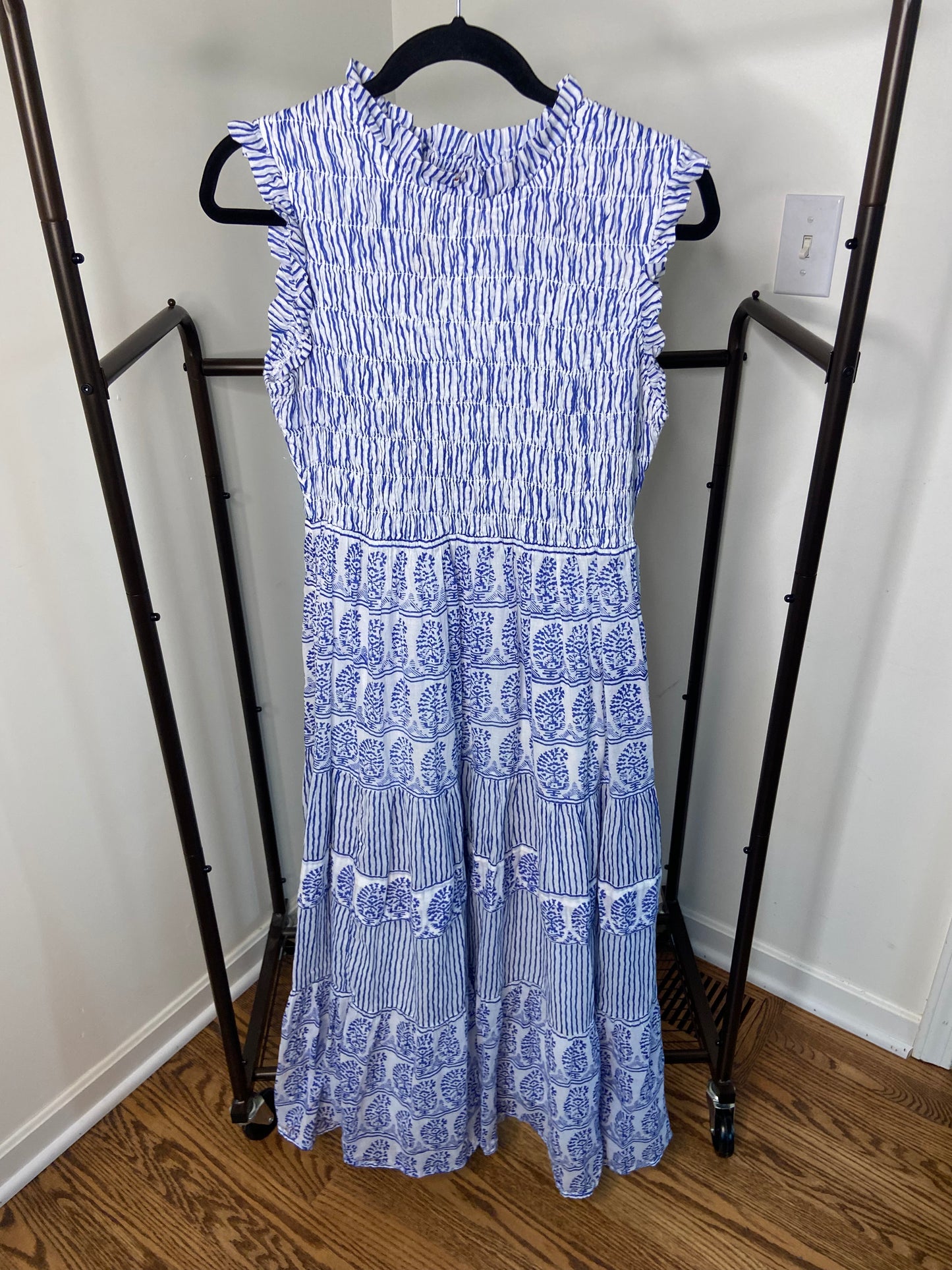 Oliphant Smocked Maxi Dress size XL