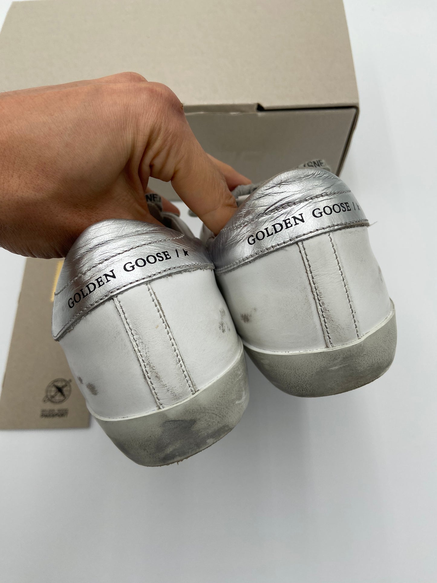 Golden Goose Super Star classic White Lavender Sneakers size 38