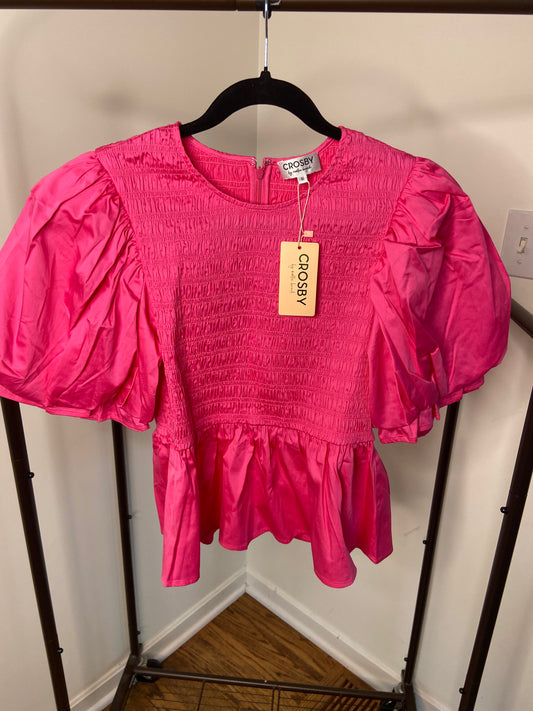 Crosby by Mollie Burch Sloan Top Oh So Hot Pink size M