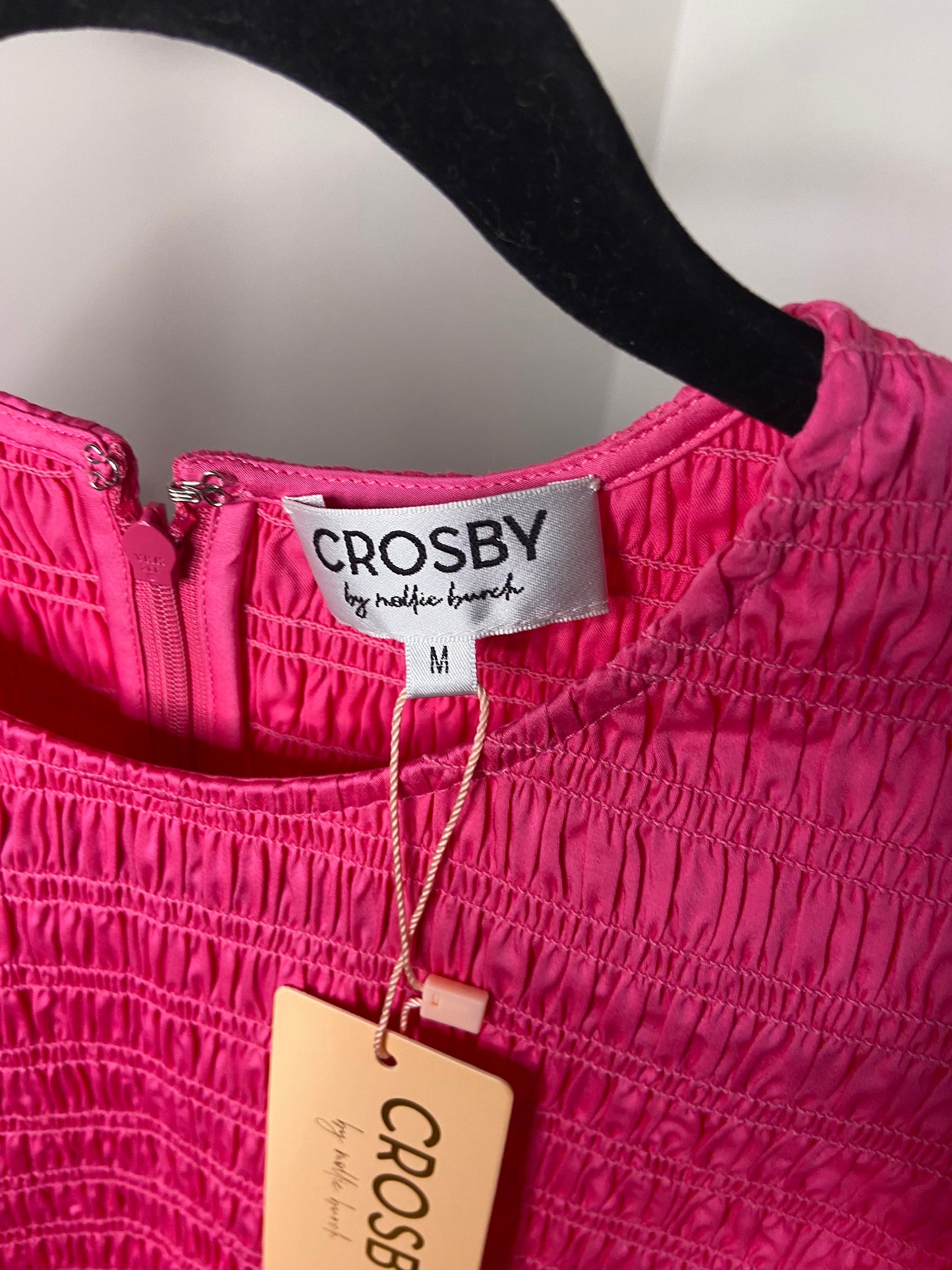 Crosby by Mollie Burch Sloan Top Oh So Hot Pink size M