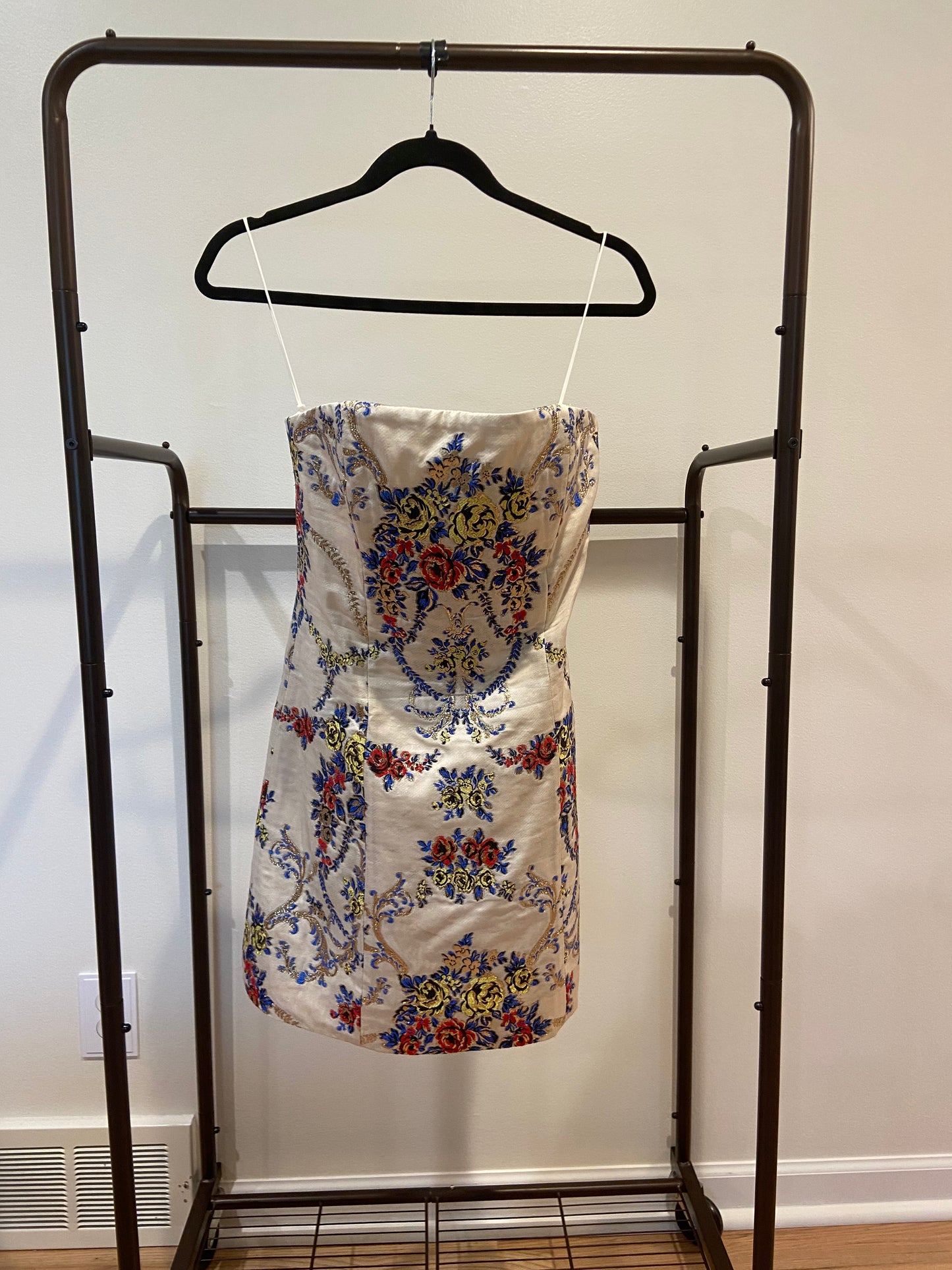 Alice and Olivia Velia Strapless Lantern Mini Dress size 6