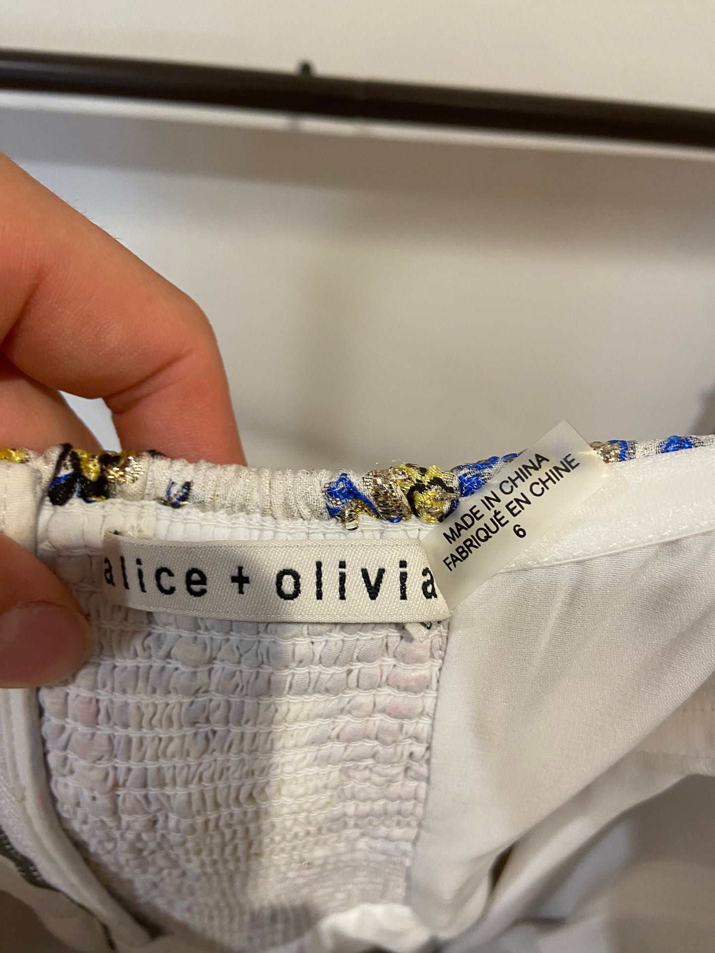 Alice and Olivia Velia Strapless Lantern Mini Dress size 6