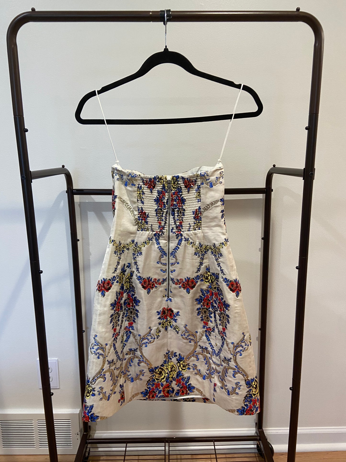 Alice and Olivia Velia Strapless Lantern Mini Dress size 6