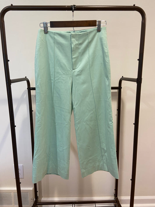 Alice and Olivia Dylan Wide Leg Cropped Pants in Pistachio size 2