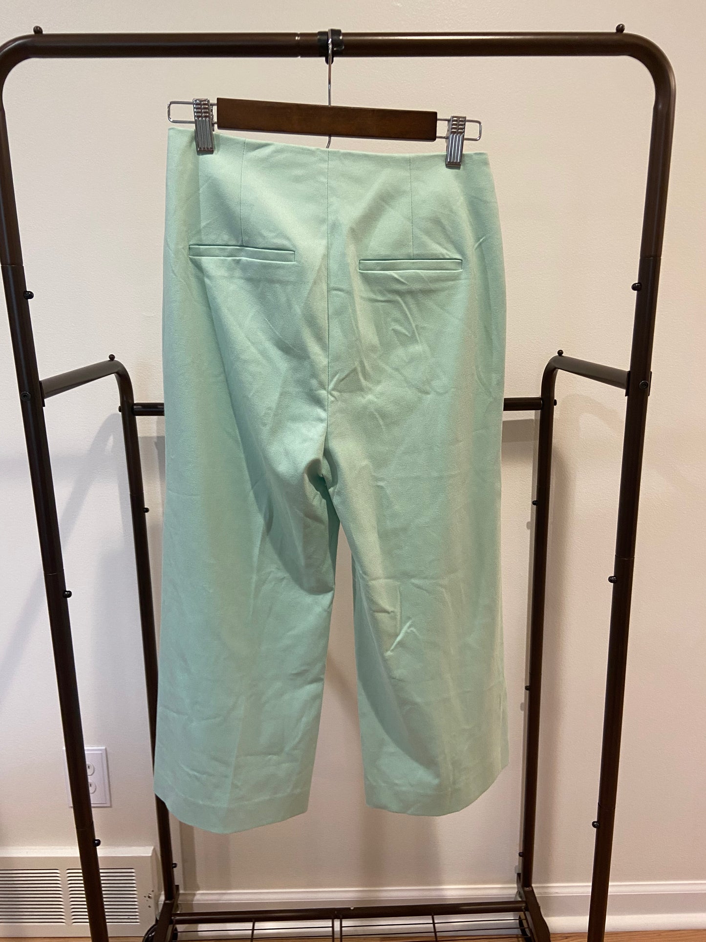 Alice and Olivia Dylan Wide Leg Cropped Pants in Pistachio size 2