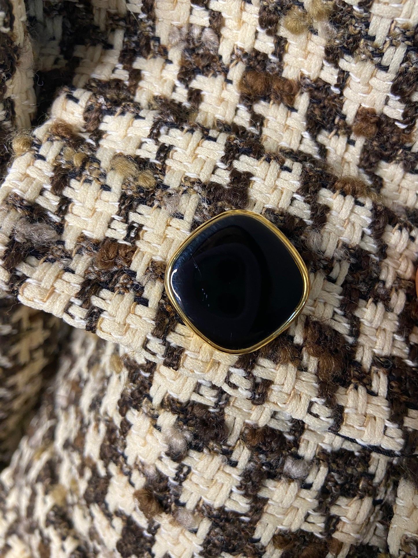 Sandro Brown Esther Houndstooth Jacket size 38 M