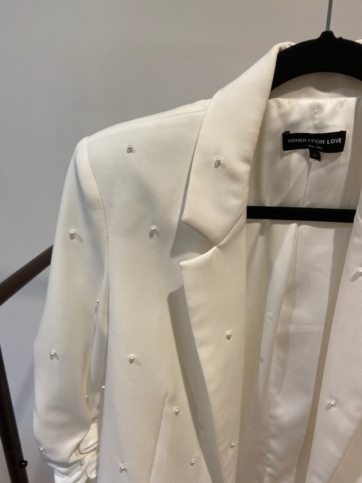 Generation Love Nadia Pearl Blazer in White size S