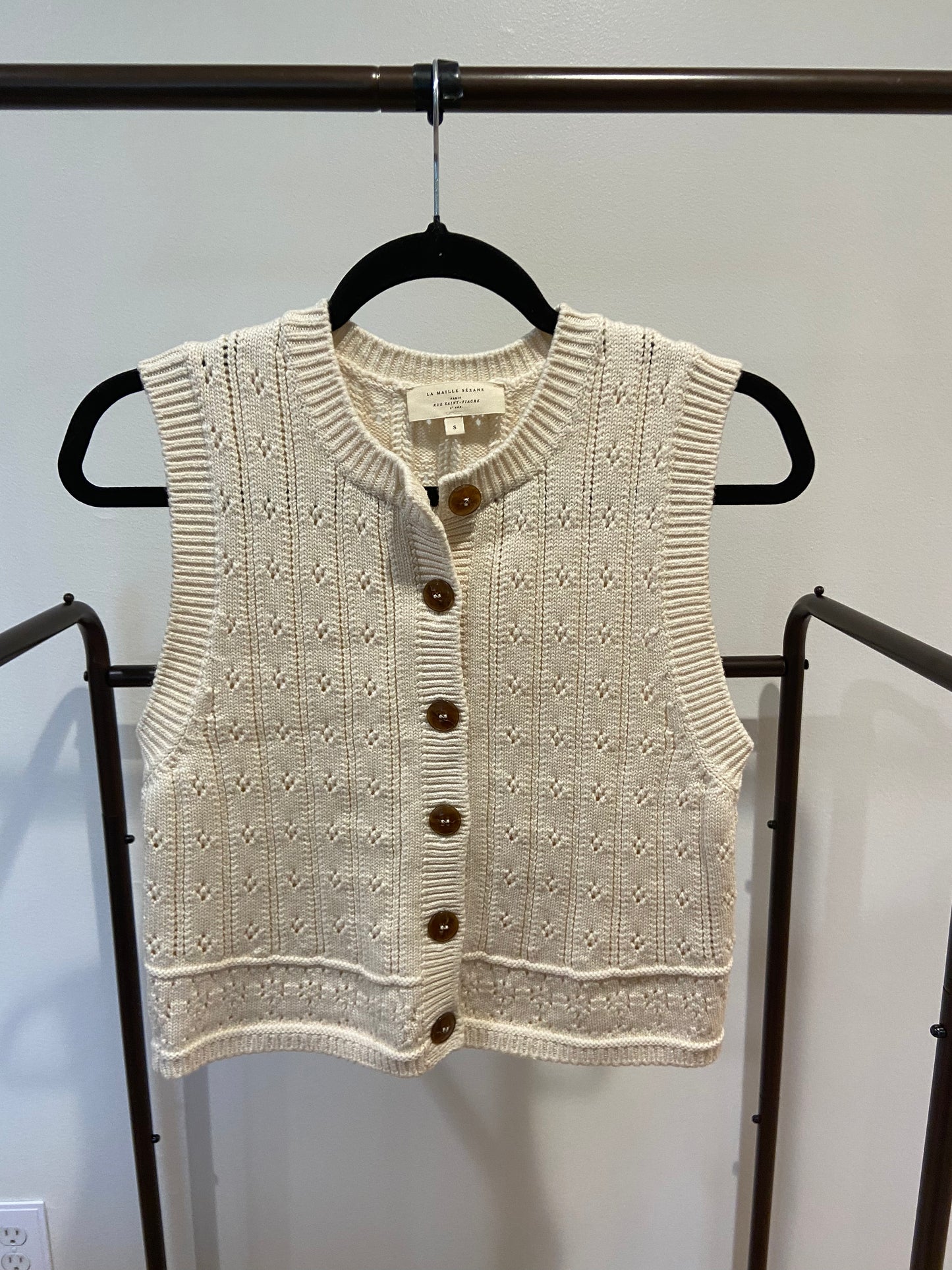 Sezane Romeo Cardigan in Beige size S