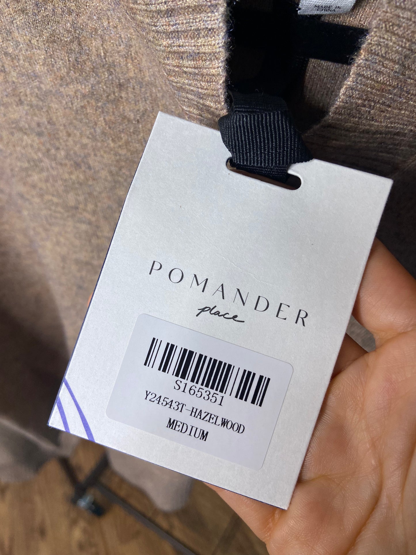 Pomander Place Zarah Hazelwood Hooded Sweater size M