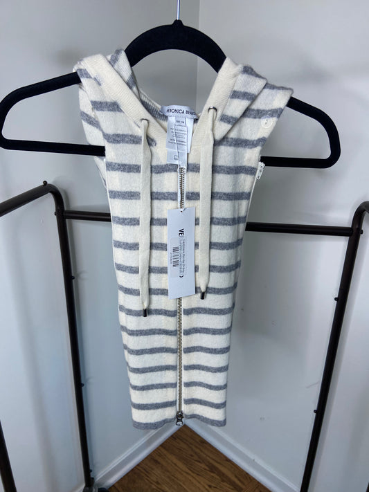 Veronica Beard Cashmere Striped Hooded Dickey size 00-14