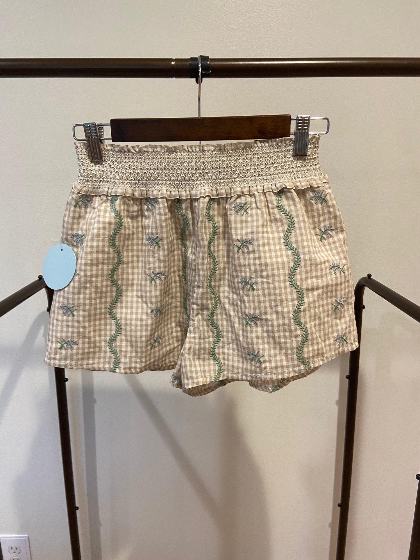 Hill house The Indra Short in Gingham Vine size XS