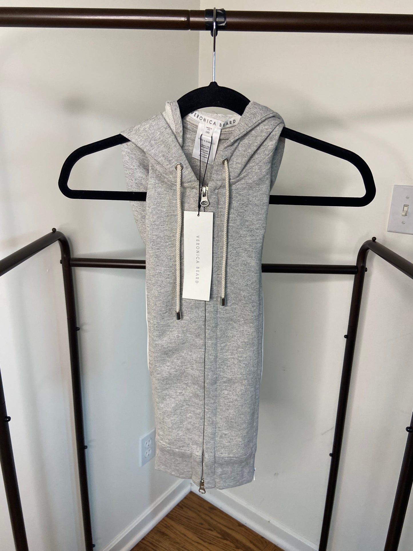 Veronica Beard Grey Hoodie Dickey size 00-14