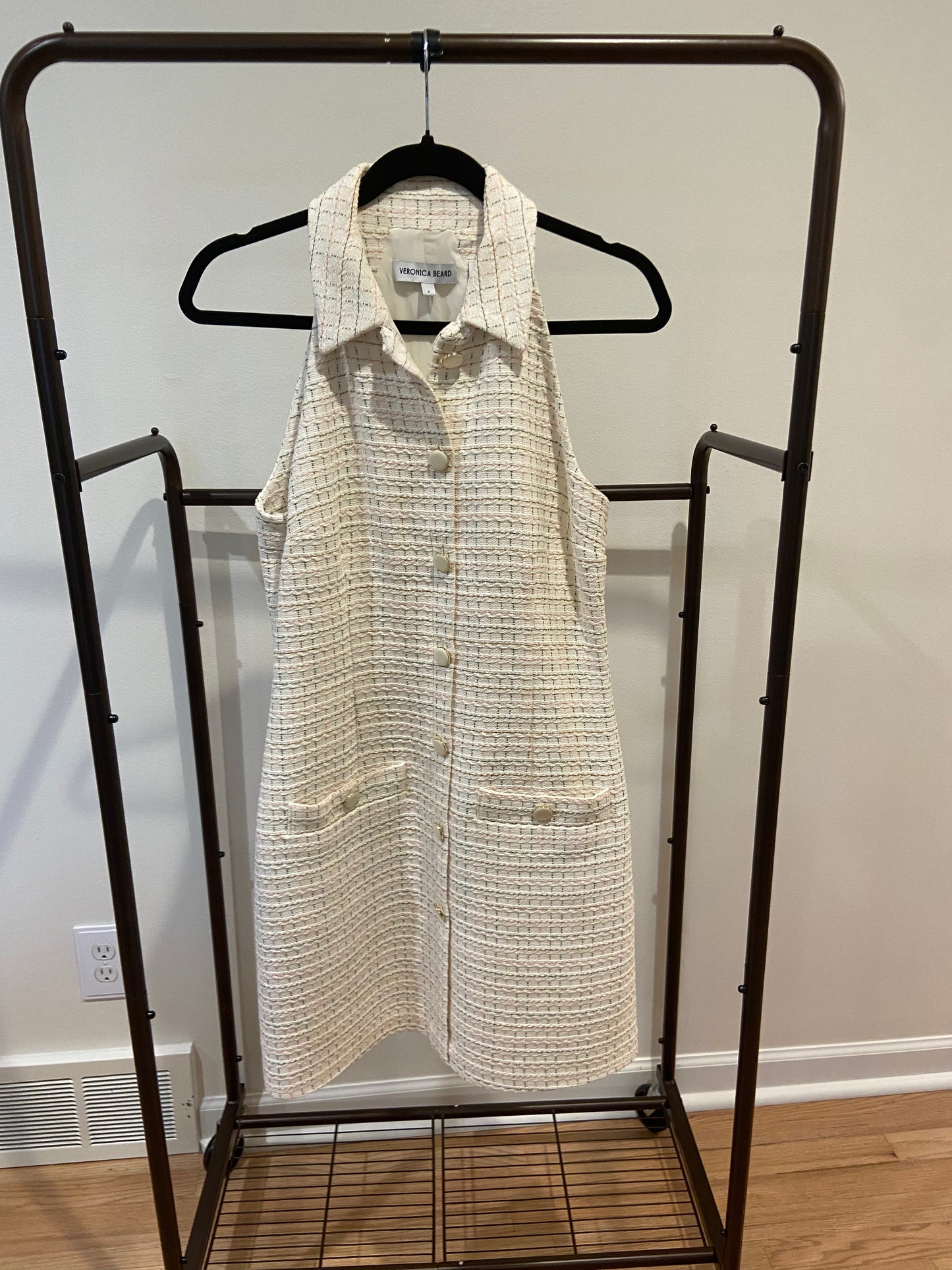 Veronica Beard Roxanna Tweed Button-Up Mini Dress size 6