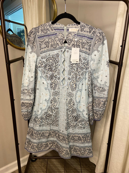 Zimmermann Matchmaker Keyhole Mini Dress size US 8